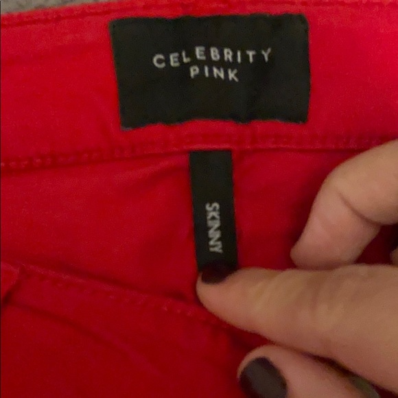 Celebrity pink red skinny pants - Picture 3 of 4
